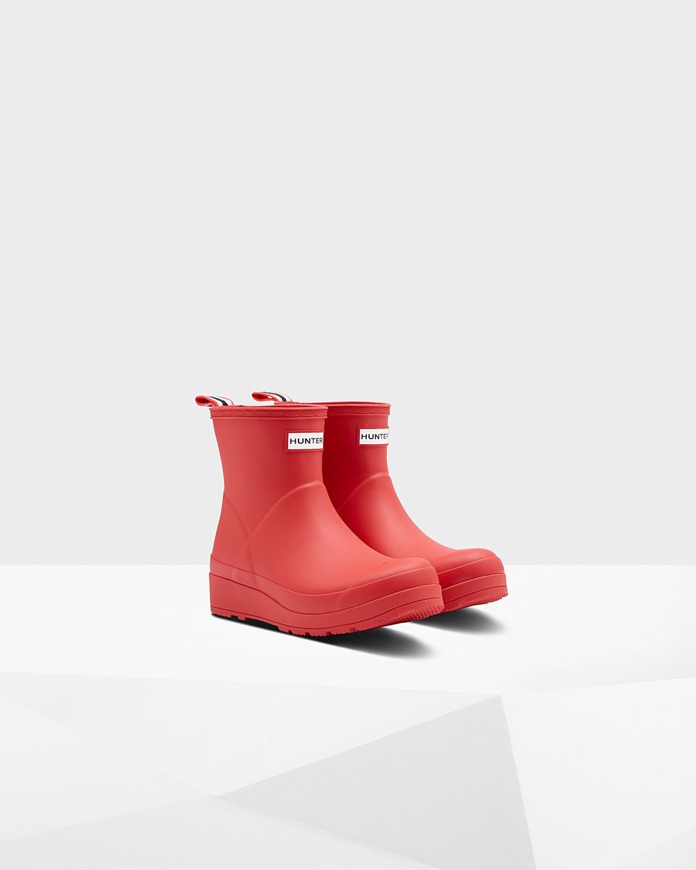 Hunter Original Short Rain Play Boots - Shop Womens Red - AJWYML059